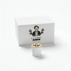 La Loma Coffee Pods box with Arabica coffee from El Salvador